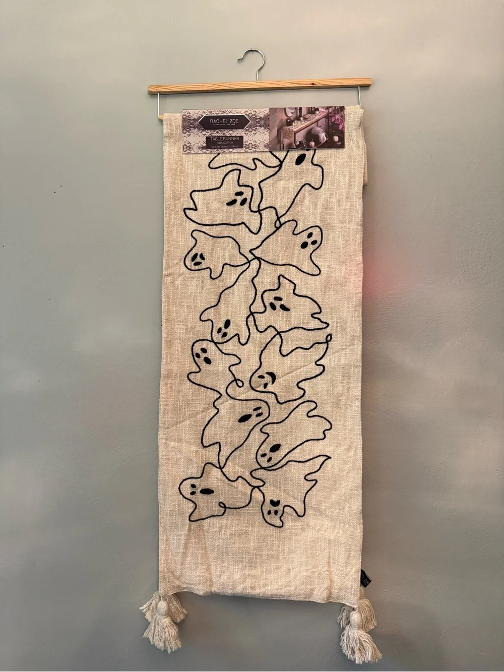 Rachel Zoe Cream Runner with Black Ghost Outline